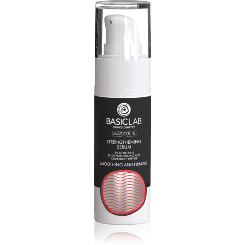 BasicLab, Wzmacniające Serum do twarzy dla mężczyzn | Pojemność: 30 ml