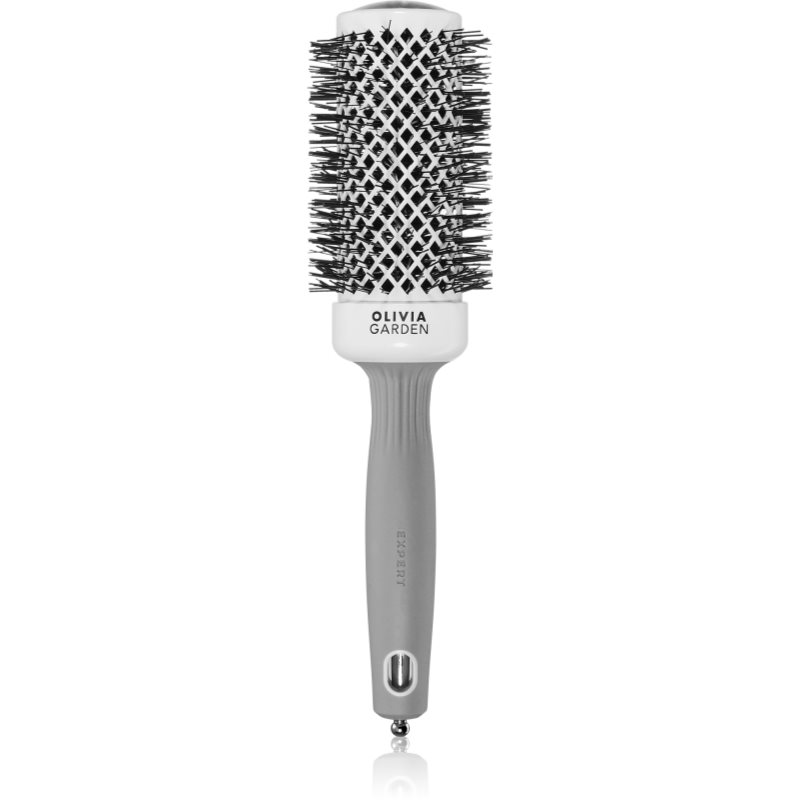 Olivia Garden Expert Blowout Shine, szczotka do modelowania i suszenia włosów, White&Grey 45mm