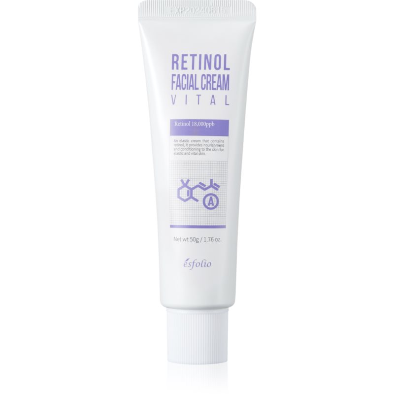 Esfolio, Retinol Facial Cream Vital, Rewitalizujący krem do twarzy z retinolem, 50ml
