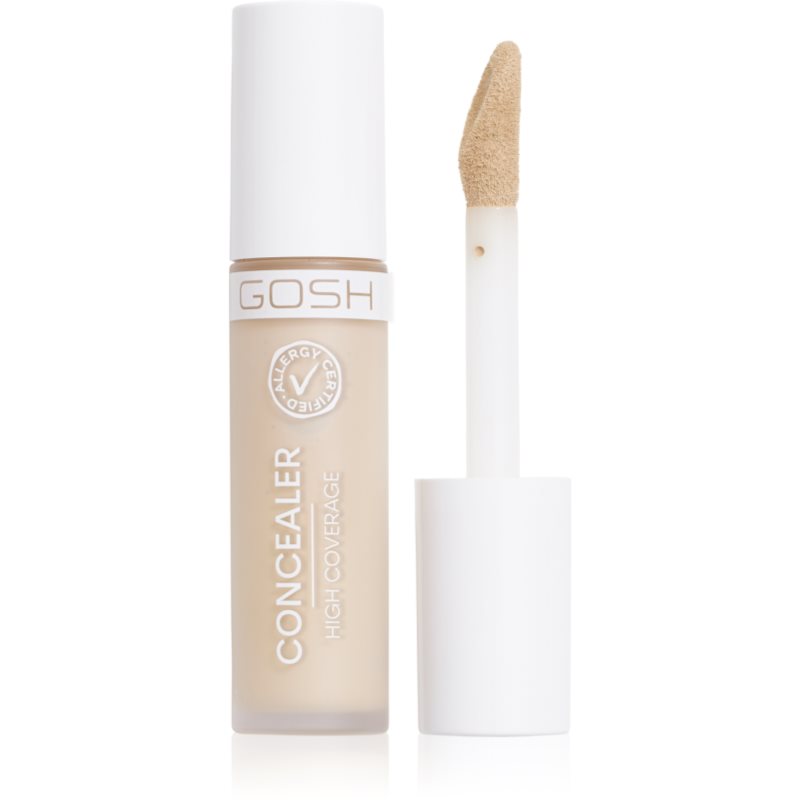 GOSH Concealer High Coverage Mocno Kryjący Korektor Z Aplikatorem 002 Ivory 6ml