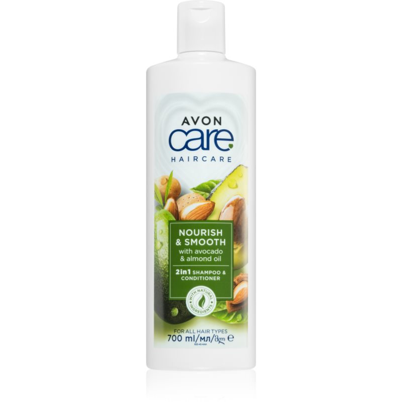 Avon Care Nourish & Smooth szampon z odżywką 2w1 o działaniu odżywczym 700 ml