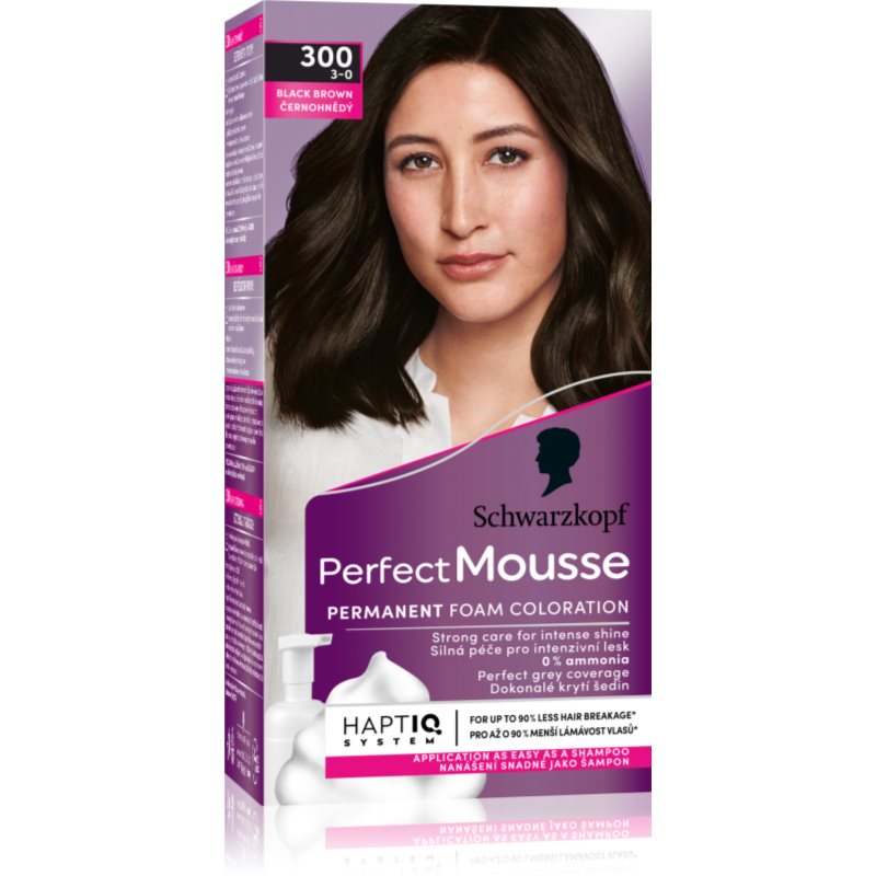 Schwarzkopf Perfect Mousse trwała farba do włosów odcień 300 Black brown 1 szt.