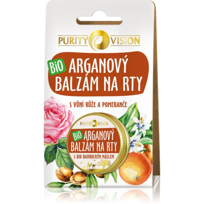 Bio Purity Vision Pielęgnujący balsam do ust o zapachu róży i pomarańczy 12 ml