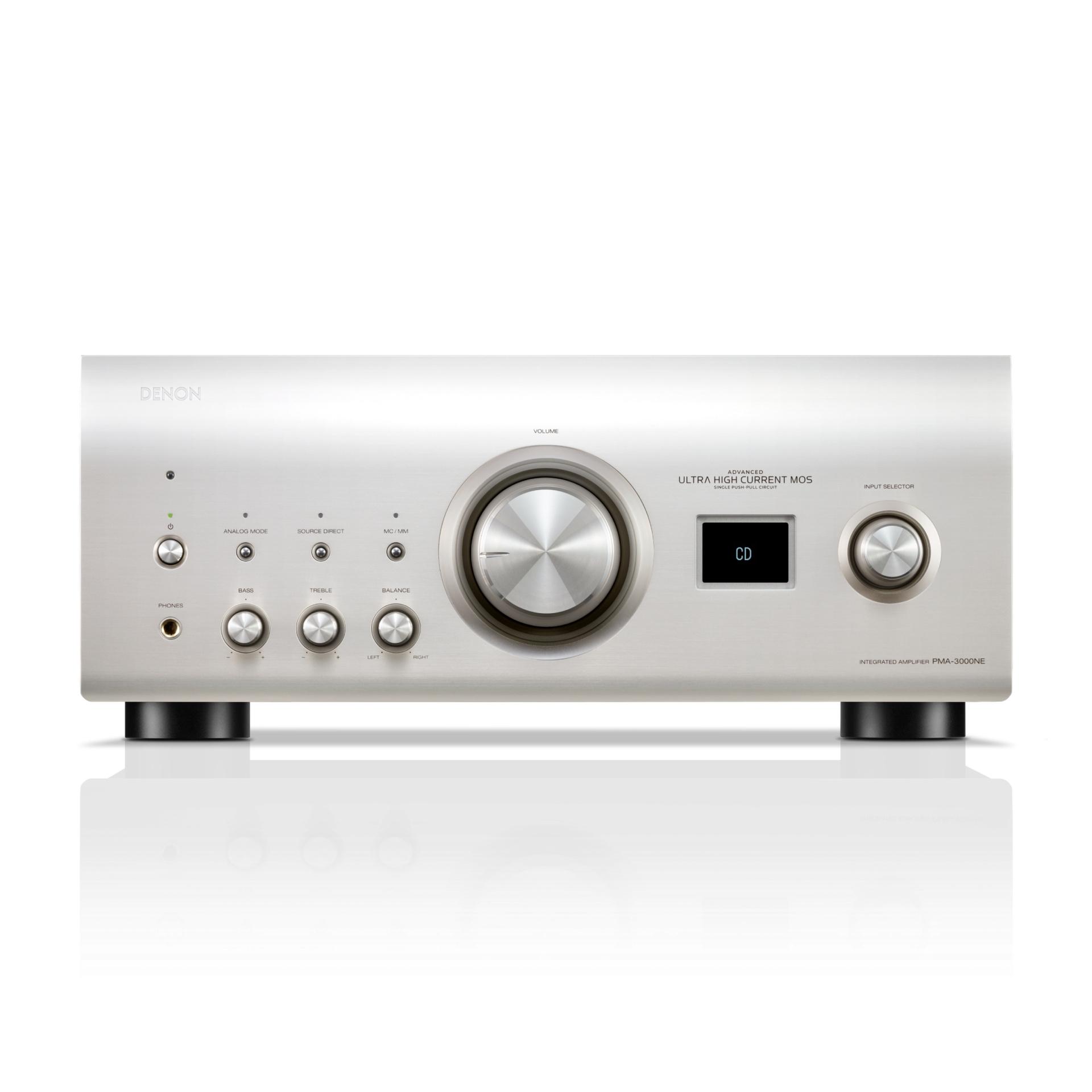 DENON PMA-3000NE wzmacniacz zintegrowany z przedwzmacniaczem gramofonowym (srebrny)