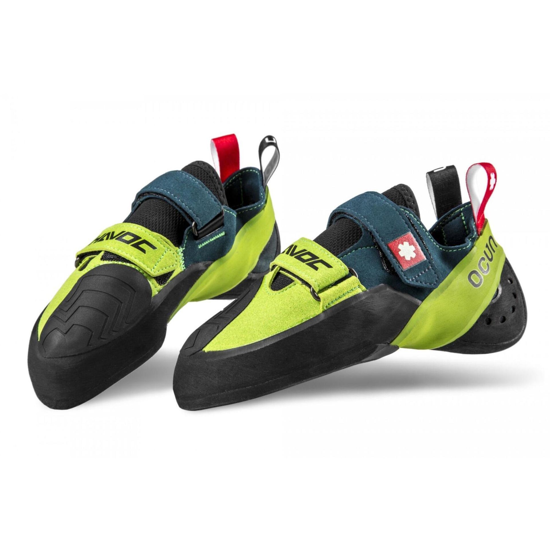Ocun Ocun Havoc Climbing Shoes, petrol/green EU 43 2021 Buty wspinaczkowe na rzepy 04577-petrol/green-43