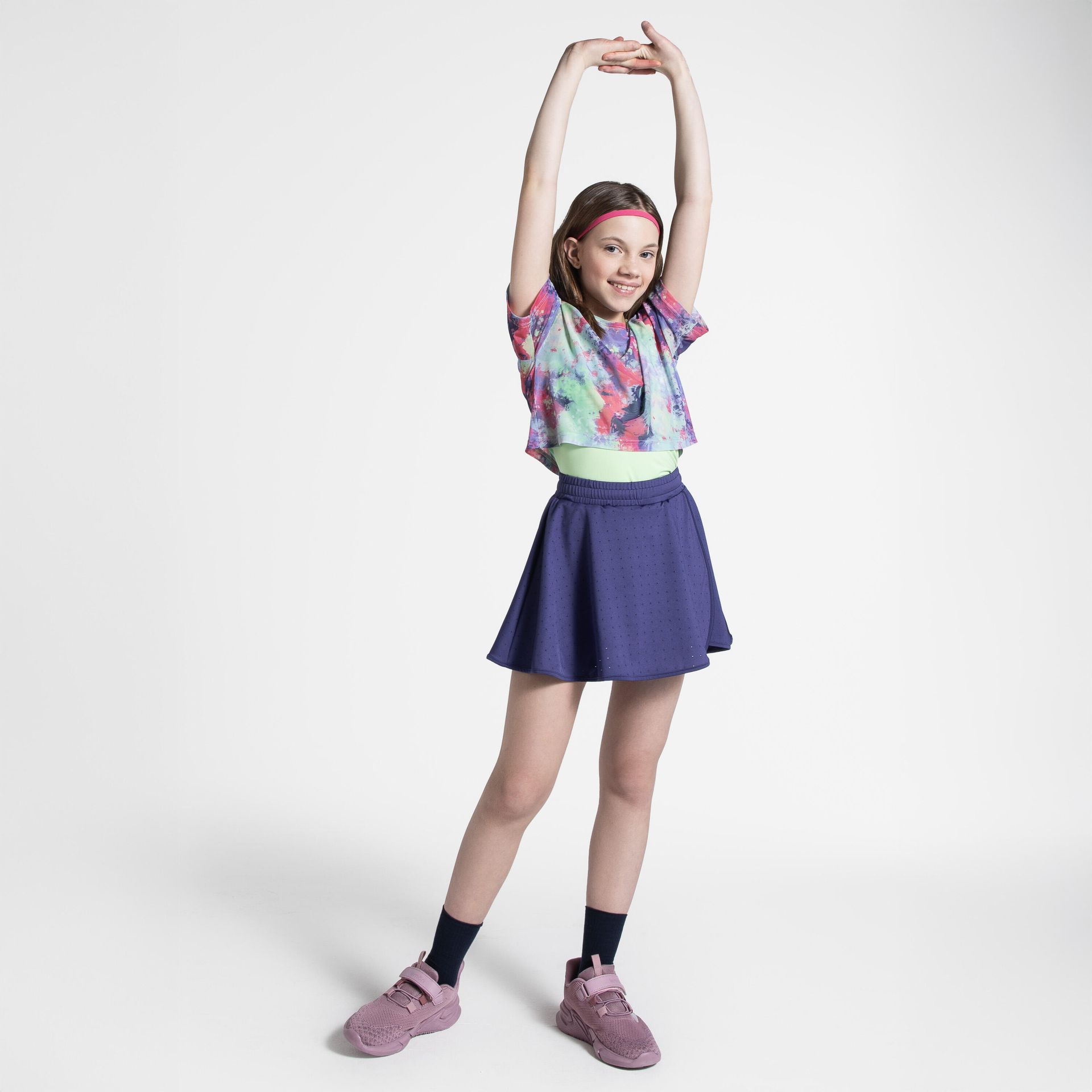 Legginsy sportowe dla dzieci Lemon Explore WL5 krótkie z spódnicą