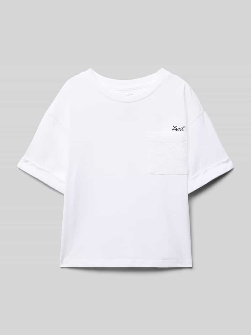 T-shirt z wyhaftowanym logo
