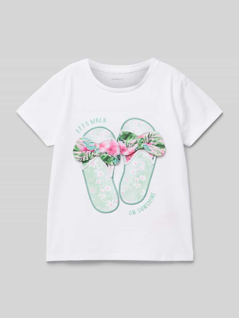 T-shirt z detalem z logo model ‘FIWI’