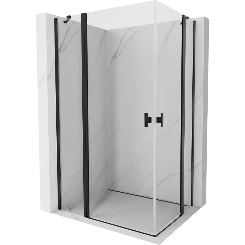 Mexen Mist Duo kabina prysznicowa uchylna 105 x 85 cm, transparent, czarna - 8A4-105-085-70-00