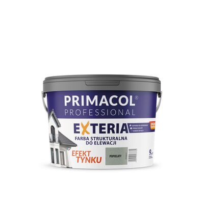 Elewacyjna farba strukturalna Exteria popielaty 9 l
