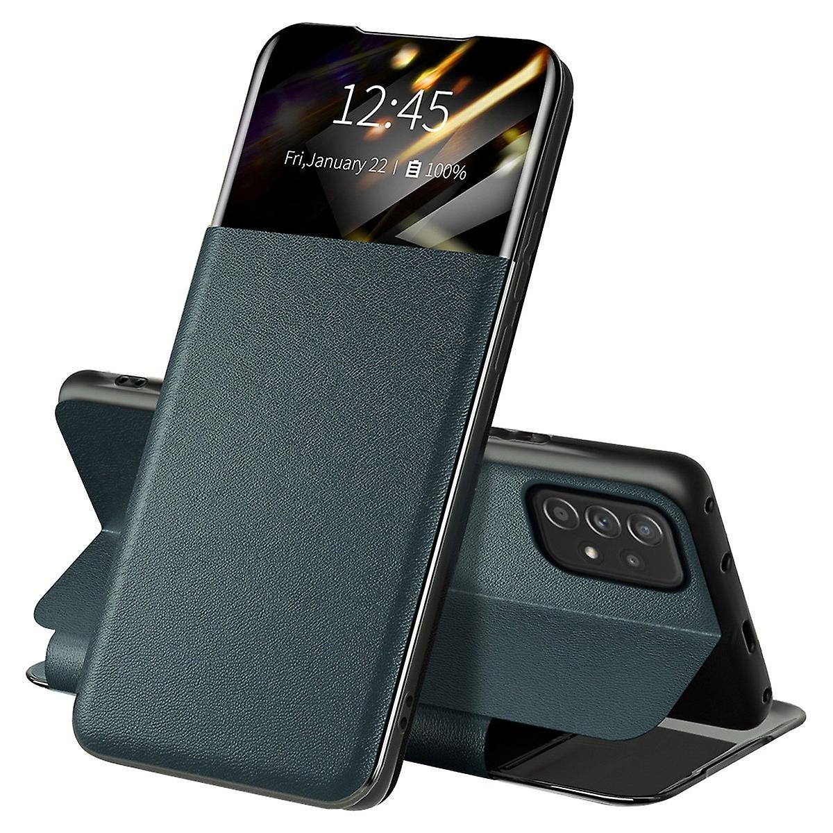 Do Samsung Galaxy A52 4G / 5G / A52s 5G View Etui na telefon z uchwytem na kartę Ciemny zielony Style D Samsung Galaxy A52 4G