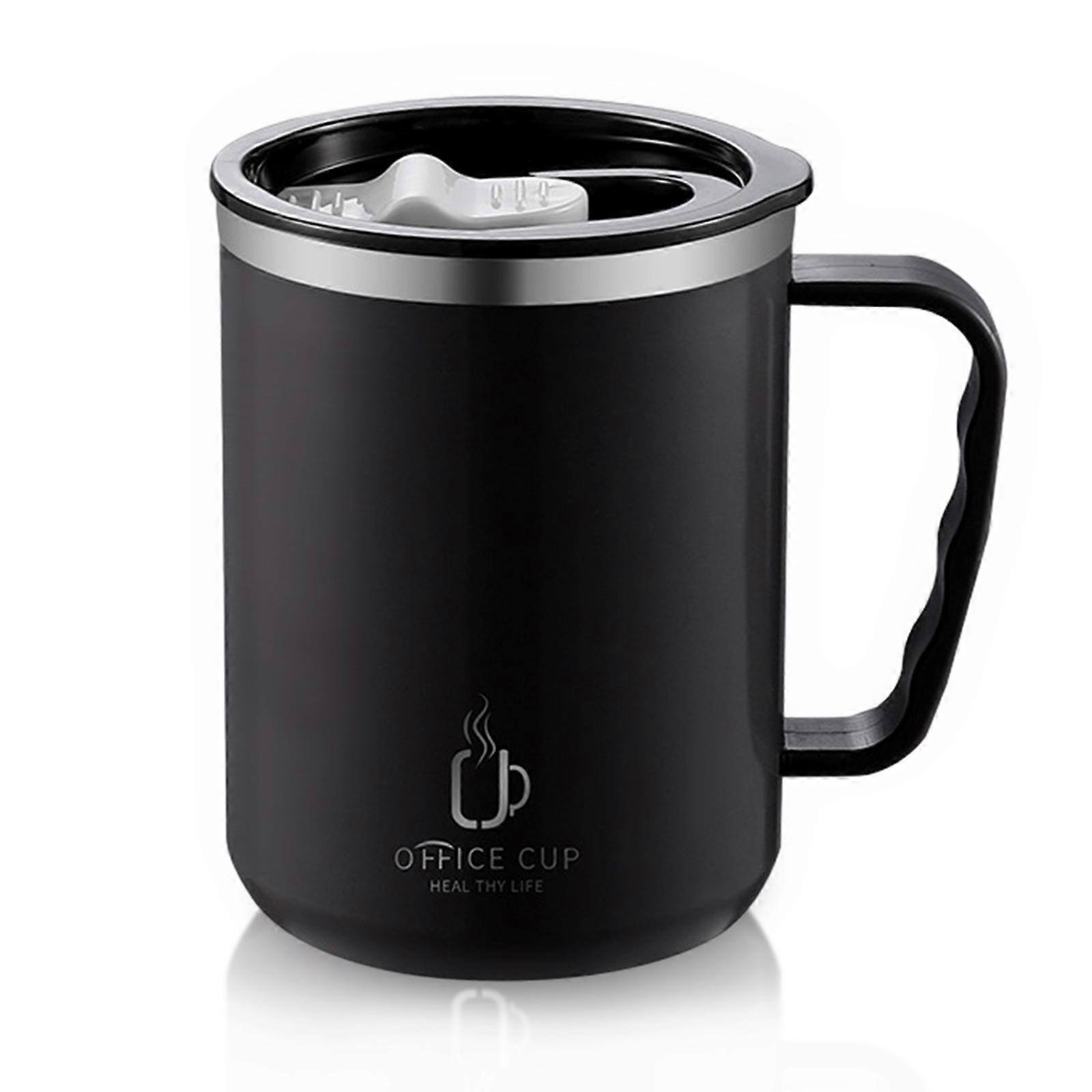 top Kubek termosowy ze stali nierdzewnej Herbata Kawa Kubek termiczny Izolowany kubek podróżny 500 ml czarny