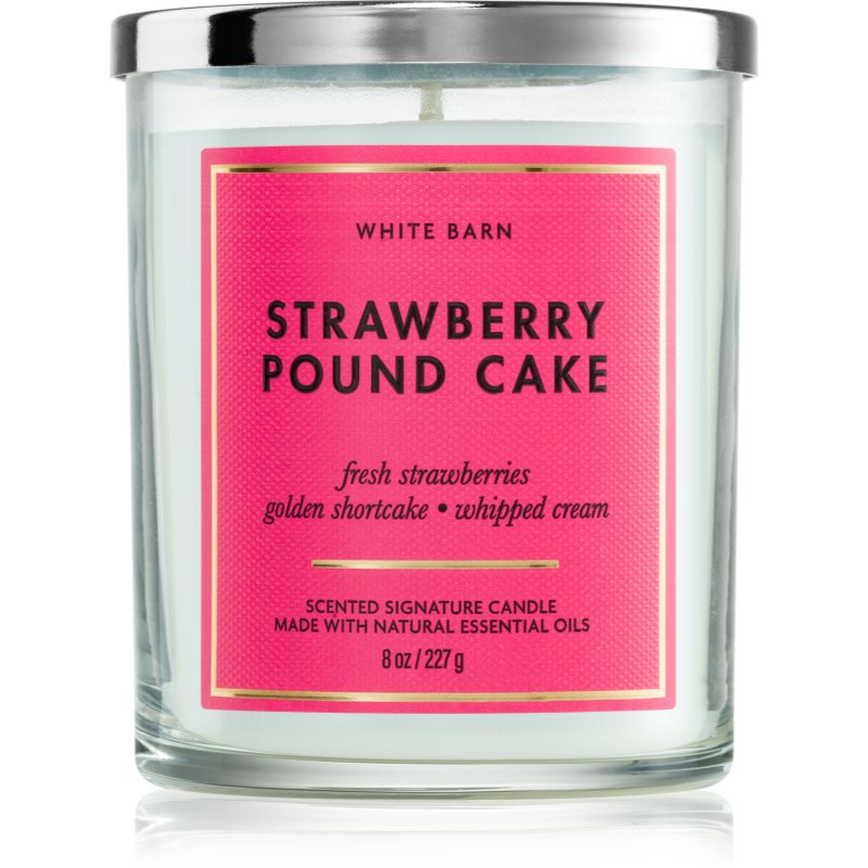 Bath & Body Works Strawberry Pound Cake świeczka zapachowa 227 g