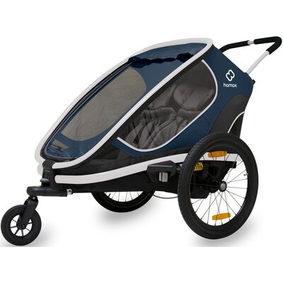 Przyczepka rowerowa HAMAX Outback Twin Niebiesko-biały