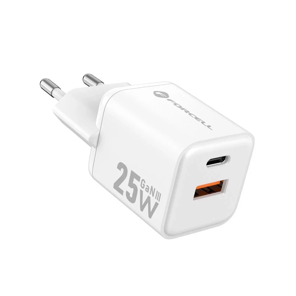Ładowarka Sieciowa Forcell Mini GaN III 25W USB-C + USB-A PD QC 4.0