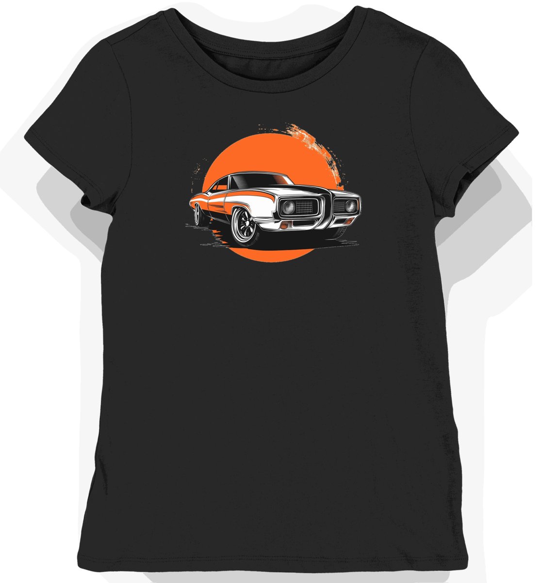 Koszulka damska czarna z nadrukiem logo Pontiac M
