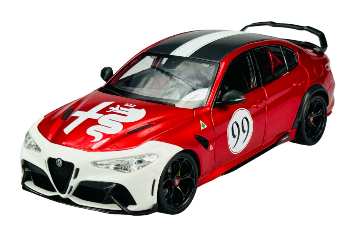 BBURAGO ALFA ROMEO GIULIA GTAm CZERWONY #99 1:18 11049