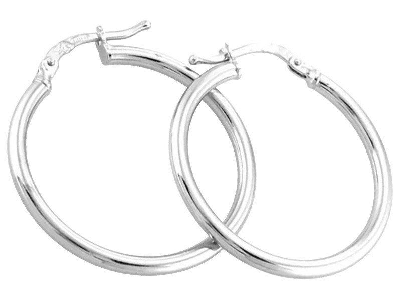 Srebrne kolczyki 925 gładkie kółka 37mm klasyczne kółeczka bez kamieni 5,38g