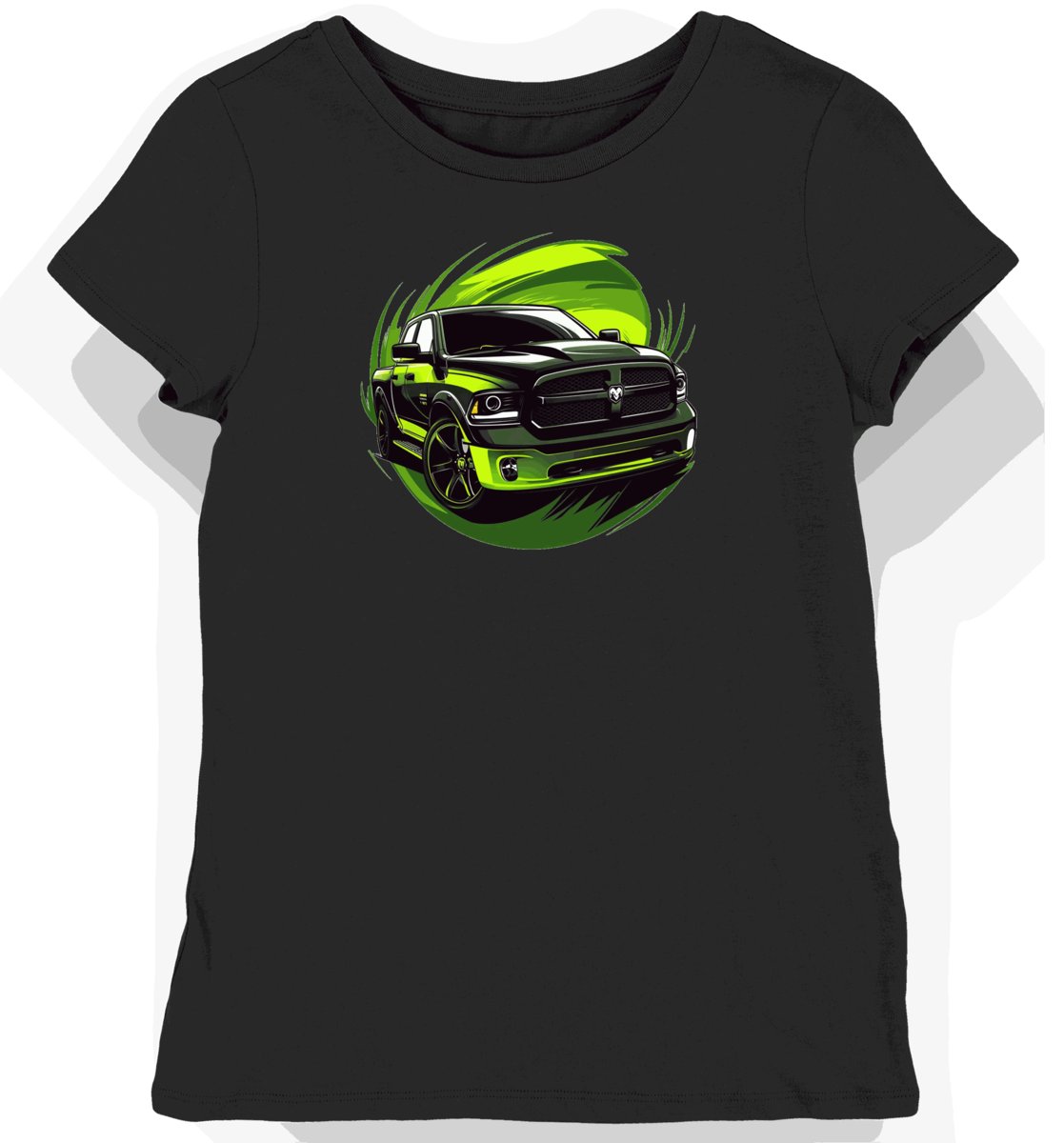 Koszulka damska czarna z nadrukiem logo Dodge Ram S
