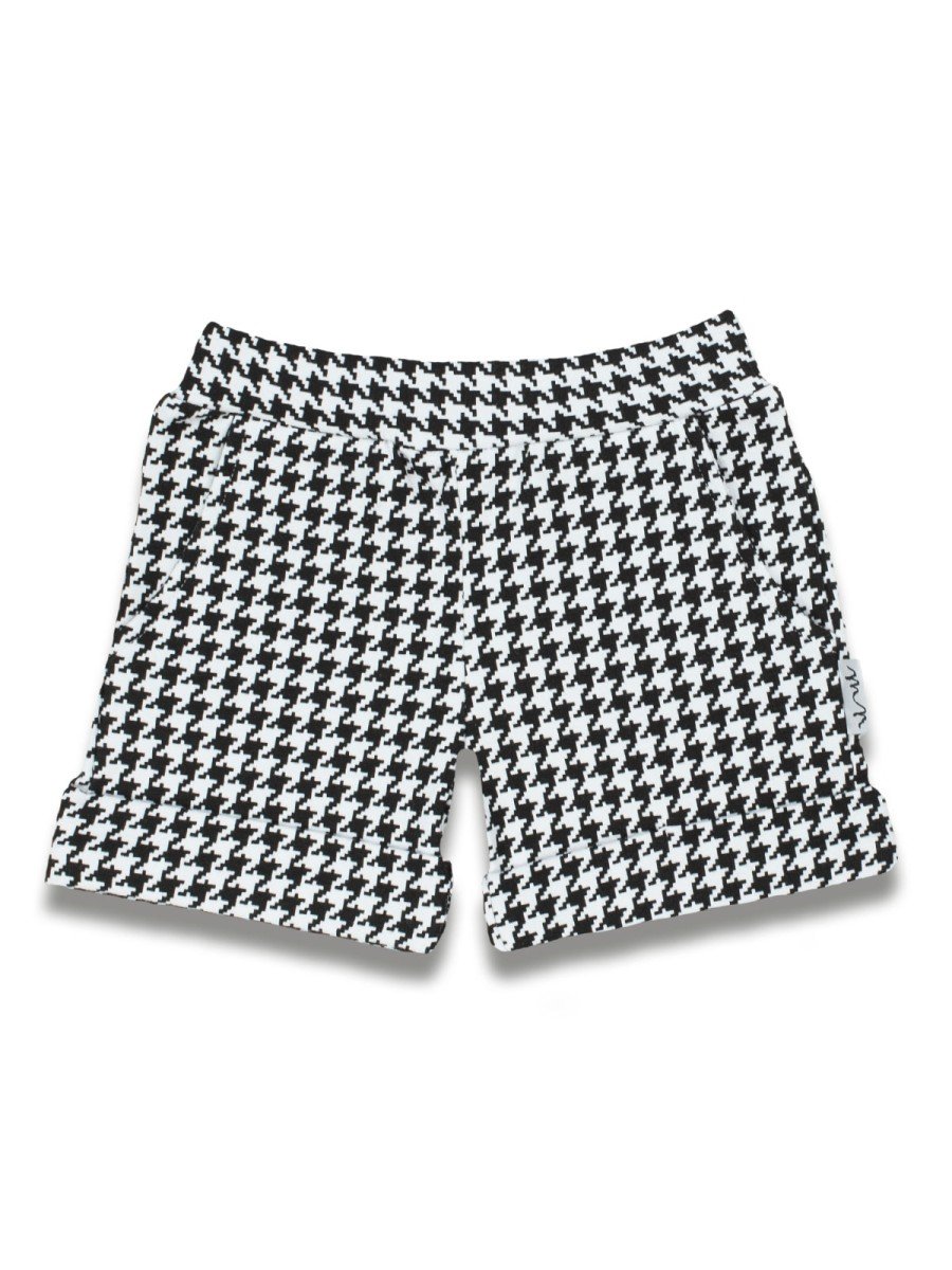 Dziewczęce szorty dresowe w pepitkę białe Nicol,r.116