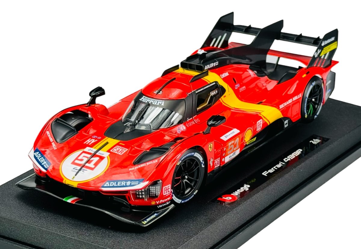 BBURAGO FERRARI 499P #51 24h LE MANS 2023 CZERWONY 1:18 16301