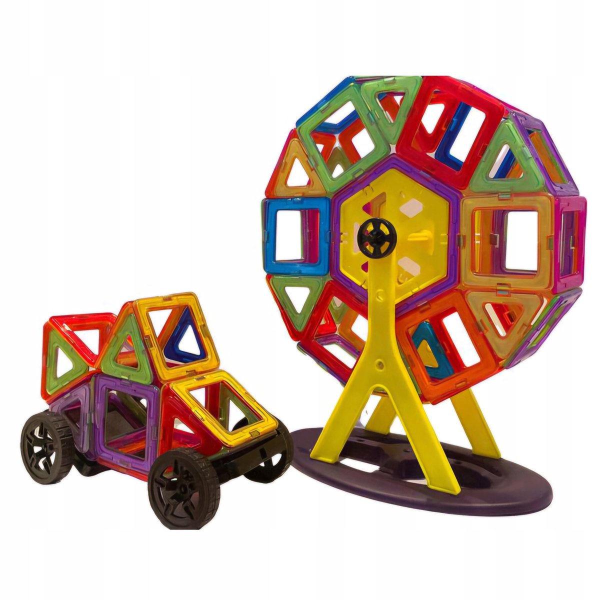 Klocki magnetyczne DUŻE XXL klocki konstrukcyjne 3D dla dzieci 150 el.