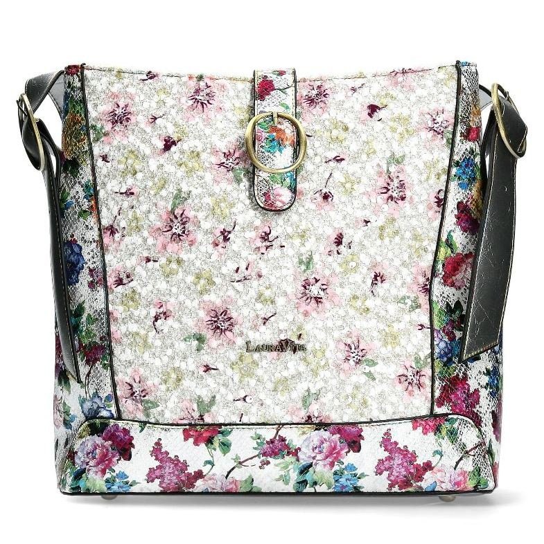 Laura Vita ALOLA 02 ZC230801-1A BLANC torebka damska w kwiaty