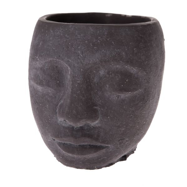 Osłonka doniczka betonowa ozdobna matowa grafit