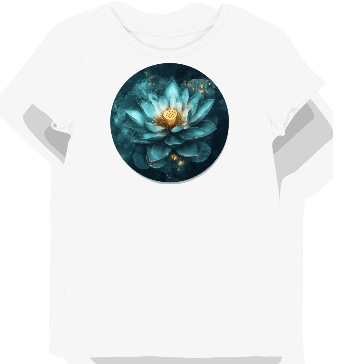 Koszulka damska biała z motywem kwiatu lotosu XL