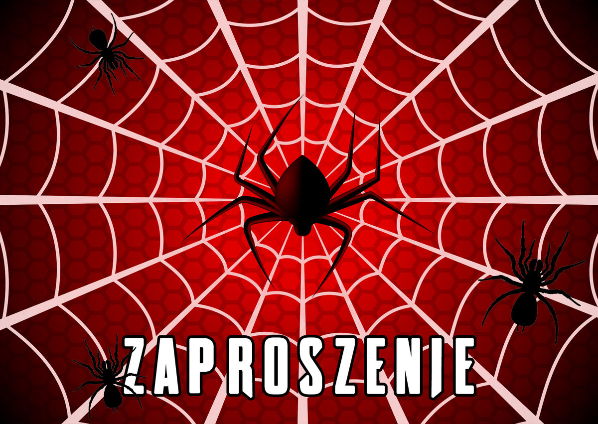 5x Zaproszenia na urodziny dla dzieci urodzinowe pająki spider /Digital Art