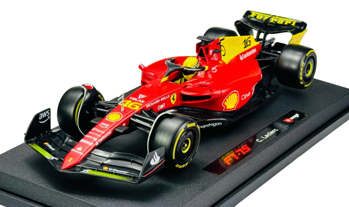 BBURAGO 2022 FERRARI RACING F1-75 #16 CHARLES LECLERC GP ITALII 1:18 16811