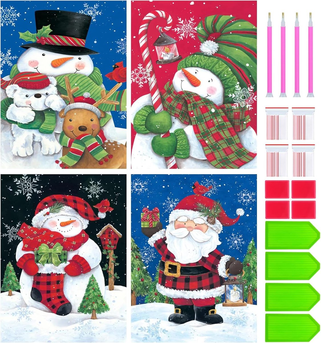 OBRAZ HAFT DIAMENTOWY DIAMOND PAINTING MOZAIKA ŚWIĄTECZNY AKCESORIA 30x40