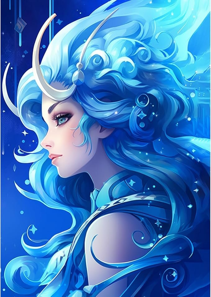 HAFT DIAMENTOWY OBRAZ DIAMOND PAINTING FANTASY KOBIETA MOZAIKA 30 x 40 cm