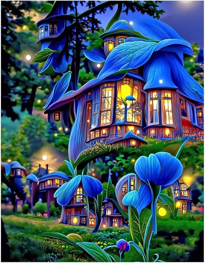 HAFT DIAMENTOWY DIAMOND PAINTING MOZAIKA OBRAZ 5D WYKLEJANKA 50X40 DUŻY DIY