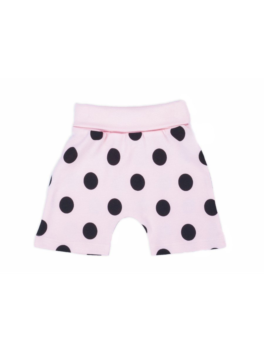 Niemowlęce szorty w grochy różowe Nicol,r.56