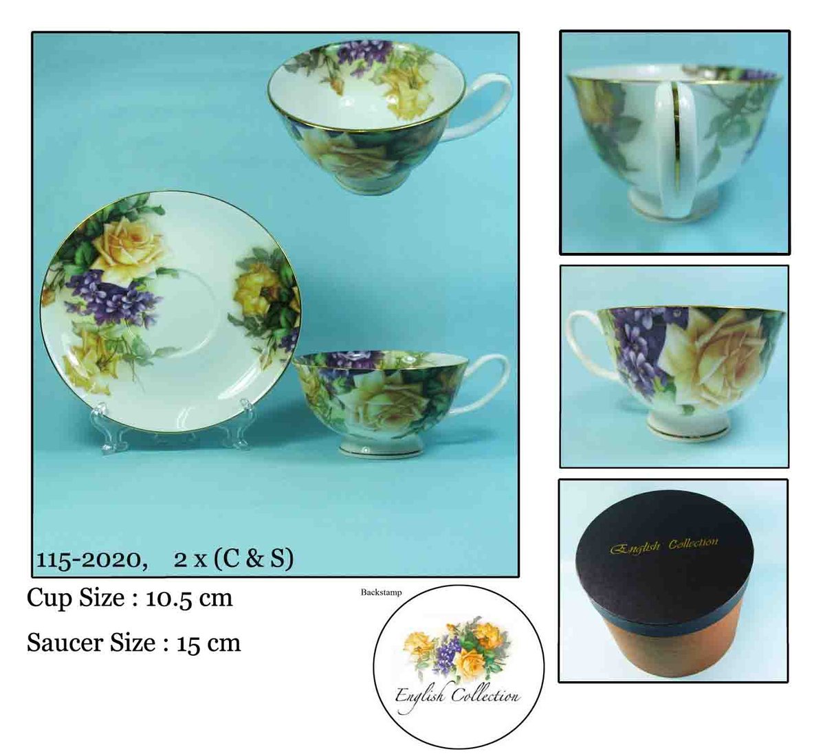 2 X PORCELANOWA FILIŻANKA I SPODEK PREZENT DLA BABCI