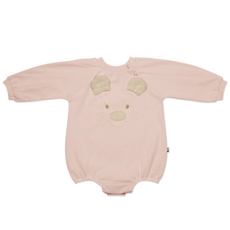 Hi Little One rampers dziecięcy MIŚ OverSize BOHO Blush roz L Pom Pom
