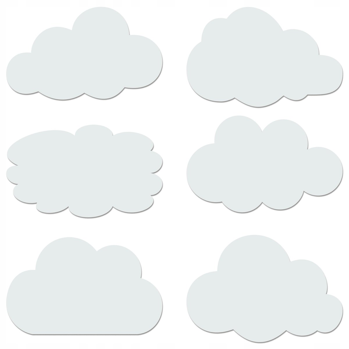 Chmurki Zestaw 6 szt. Ażurowa Dekoracja Panel Obraz Ozdoba 3D Na Ścianę