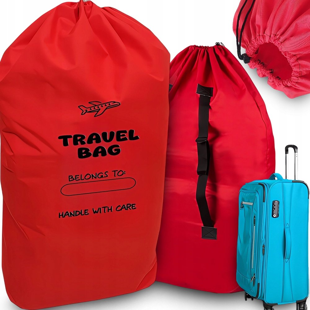 POKROWIEC OCHRONNY NA WÓZEK WOREK DO SAMOLOTU AUTA TORBA UNIWERSALNY CZERWO