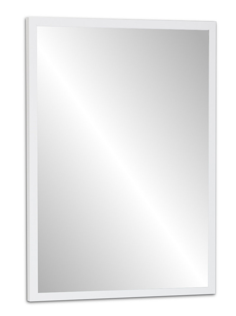 Lustro Profilmat w ramie WĄSKIEJ BIAŁEJ 75X75cm PREMIUM