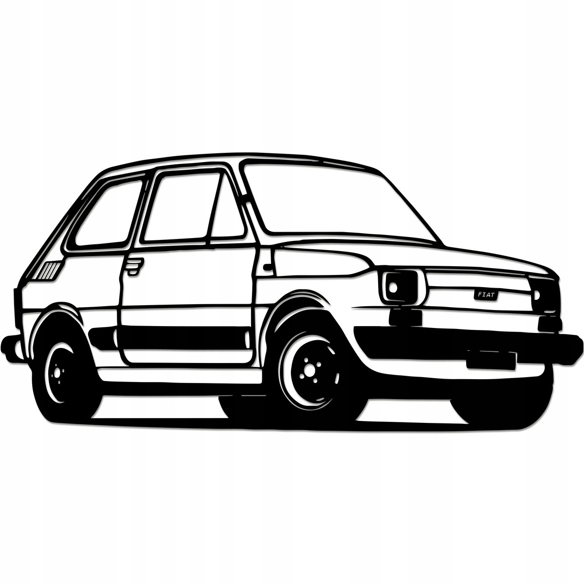 FIAT 126p MALUCH Samochód Dekoracja Obraz 3D ozdoba Na Ścianę 92 x 45 cm