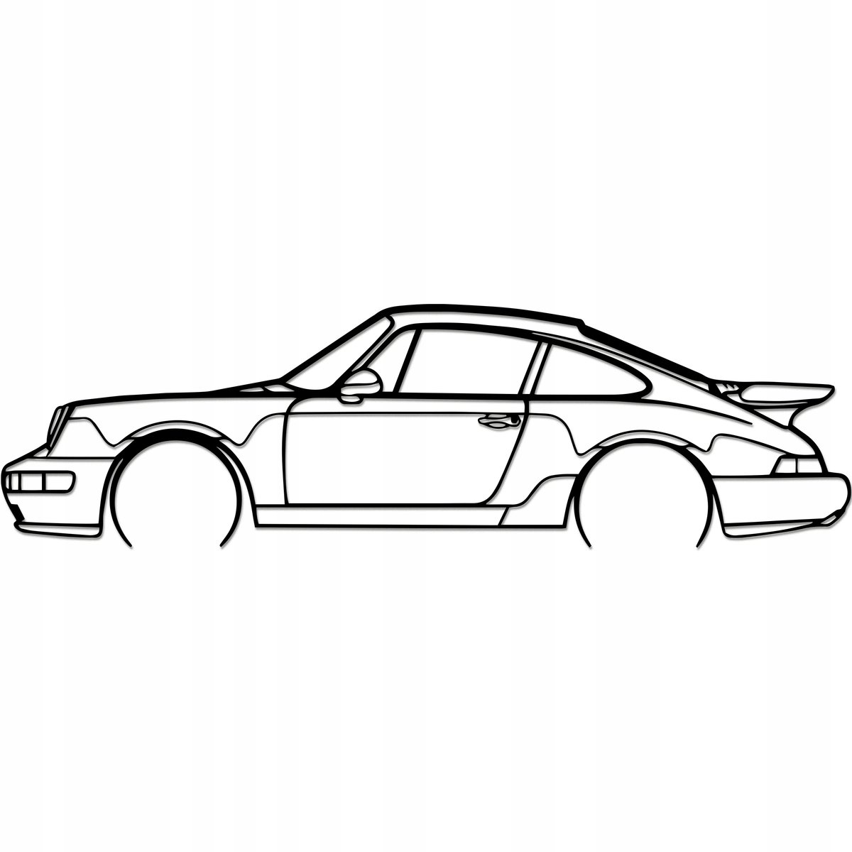 Porsche 911 Turbo 964 Samochód Dekoracja Obraz 3D ozdoba Na Ścianę 90 cm