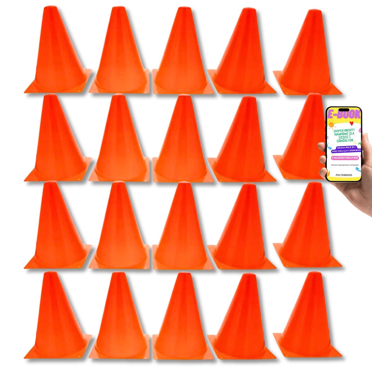 Pachołki Treningowe 20 szt. – Profesjonalny Zestaw dla Dzieci Młodzieży i Dorosłych Pachołki Do Zabawy PREZENT DLA DZIECKA + EBOOK