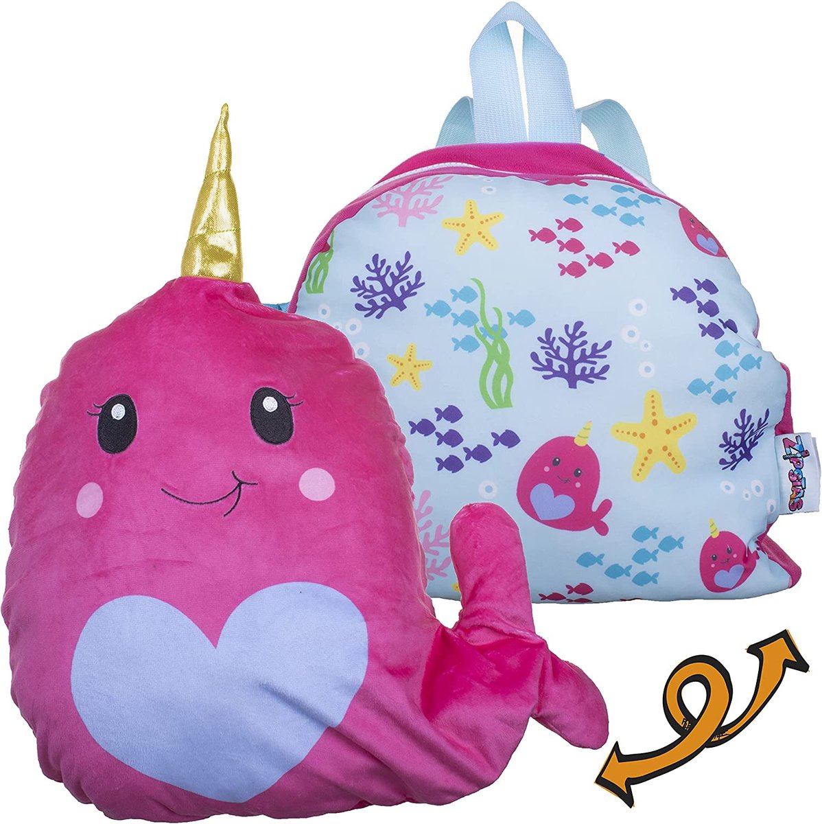 Zipstas plecak maskotka 2 w 1 miękki plusz