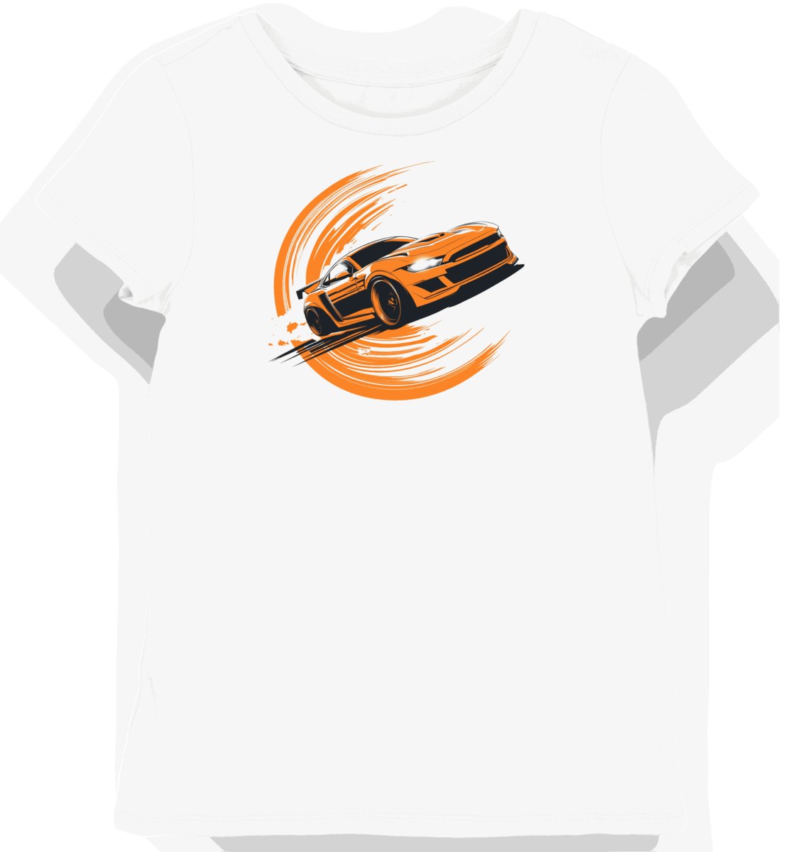Koszulka damska biała z motywem sportowego auta XS