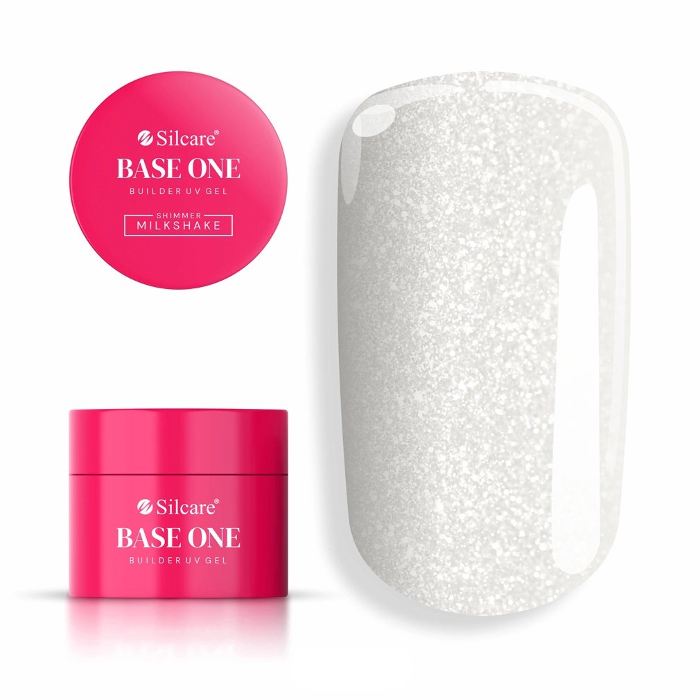 Żel Budujący Base One Shimmer Milkshake 15g do Paznokci