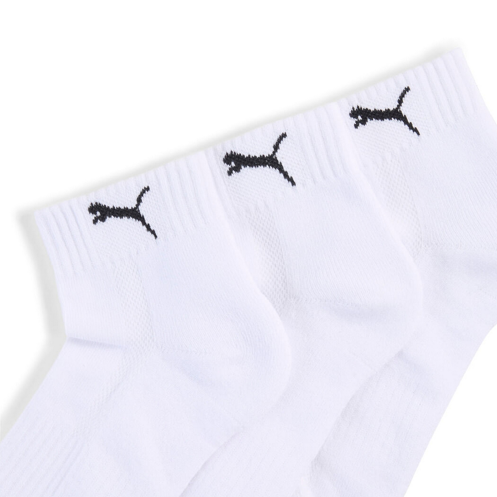 Skarpety unisex Puma CUSHIONED QUARTER 3-PACK białe 93858102