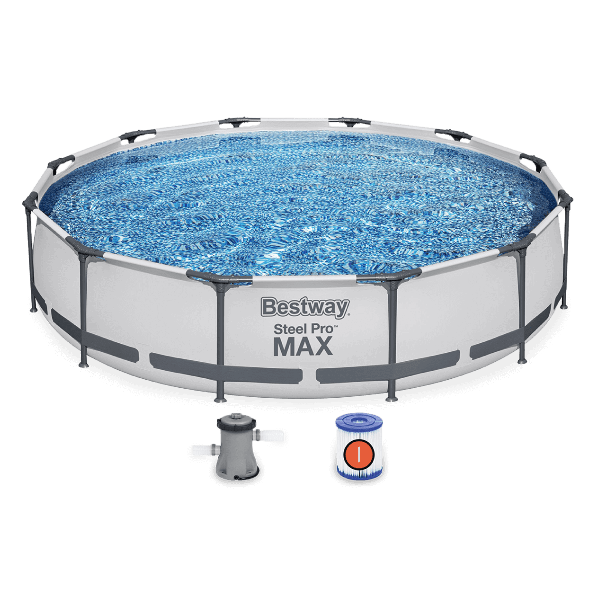Basen ogrodowy stelażowy, zestaw 9w1, Bestway, 366x76 cm
