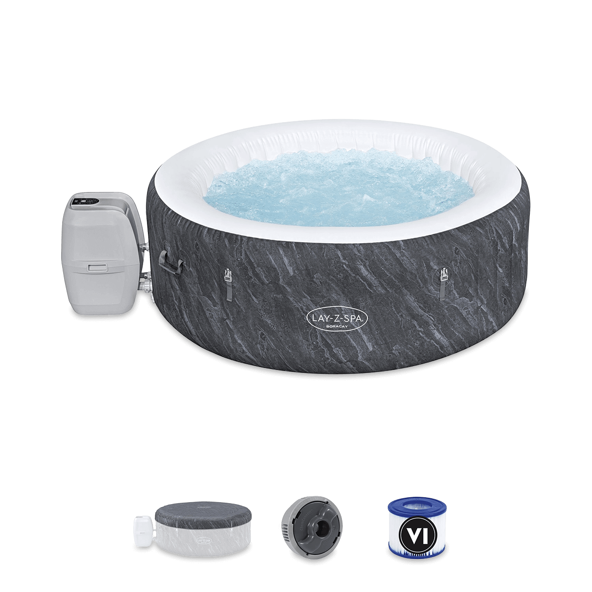 Boracay Lay-Z-Spa AirJet Plus Jacuzzi BESTWAY 4-osobowe + Pompa + Aplikacja