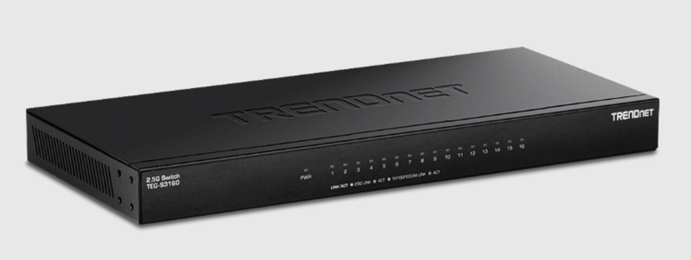 Trendnet TEG-S3160 łącza sieciowe Nie zarządzany 2.5G Ethernet (100/1000/2500) Komputer stacjonarny Czarny TEG-S3160